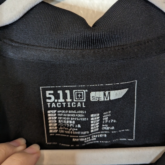 5.11 Tactical Helios Short Sleeve Polo Black Medium - Picture 3 of 4
